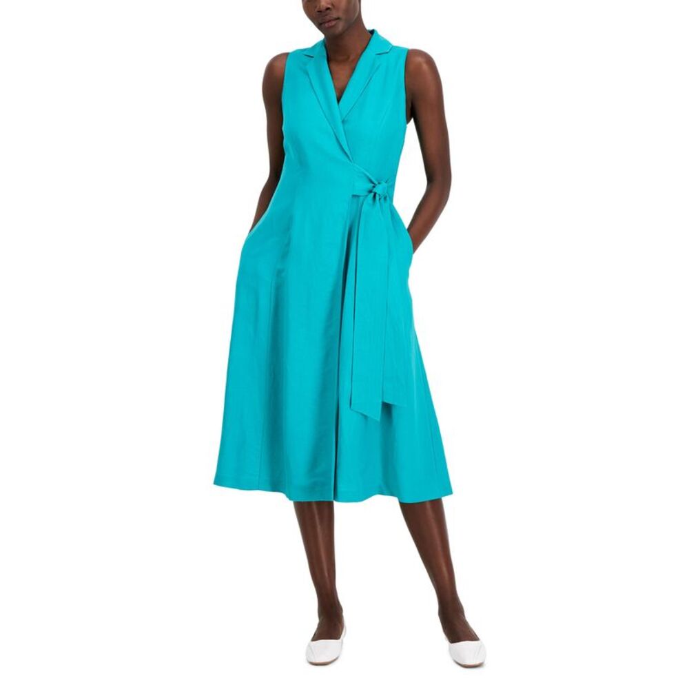 Alfani Womens Wrap Midi Dress